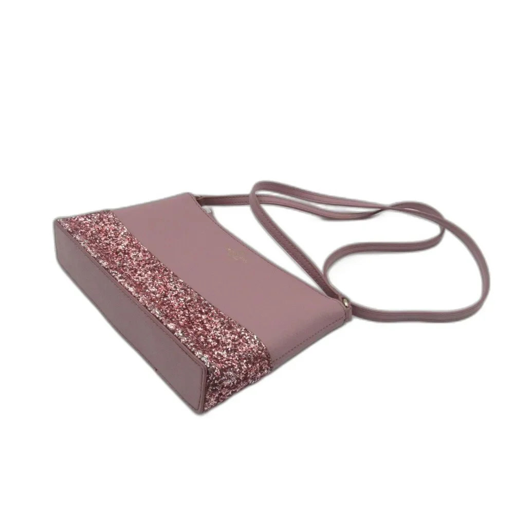 Kate Spade Greta Court Ramey Glitter Crossbody – Dusty Peony (NWOT)